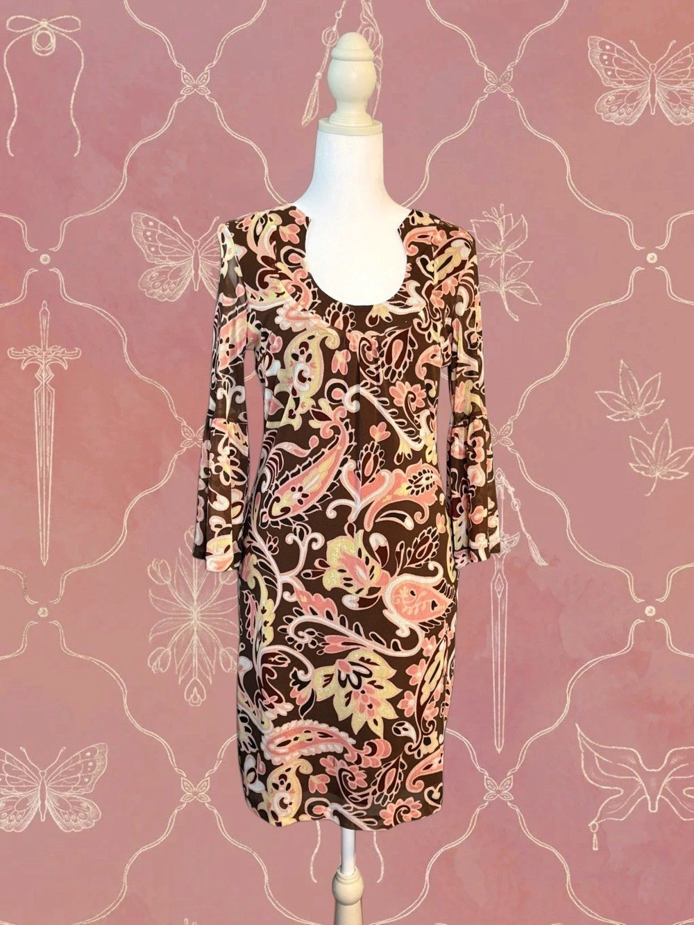 Y2K Paisley Dress